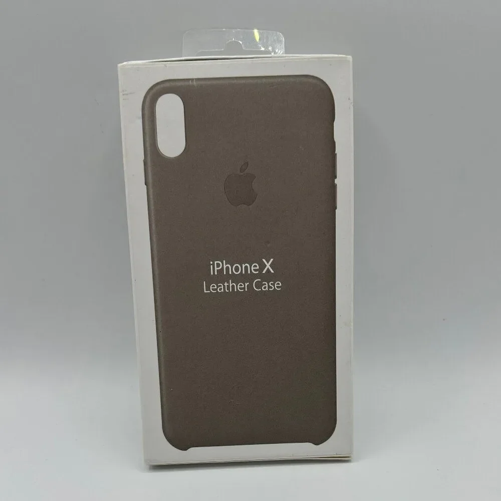 Genuine Apple iPhone X Brown Leather Phone Case